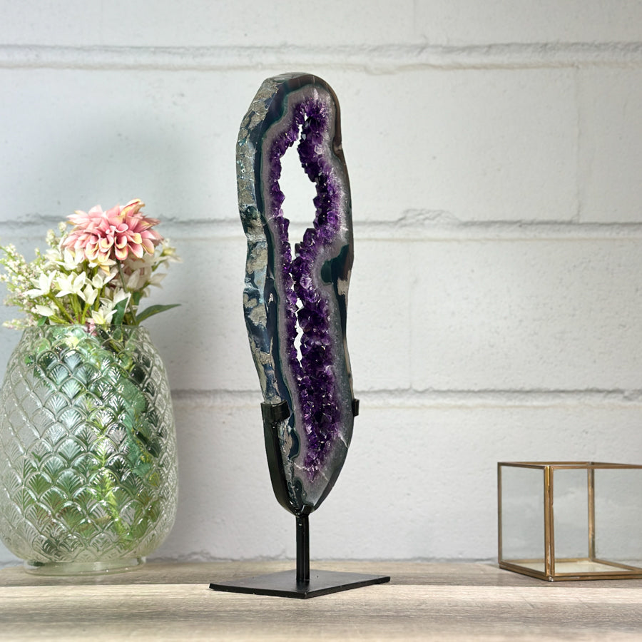 Huge Amethyst Geode Portal on Metal Stand - MWS2759