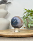 Banded Agate & Druzy Sphere Geode - SPH0171