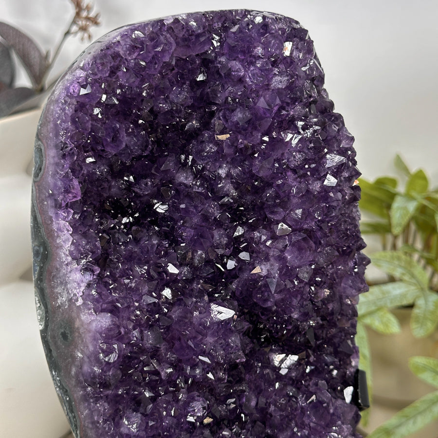 Large Natural Amethyst Stone on Ston from Uruguay - MWS3174