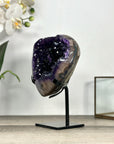 Deep Purple Amethyst Geode With Metal Stand - MWS2768