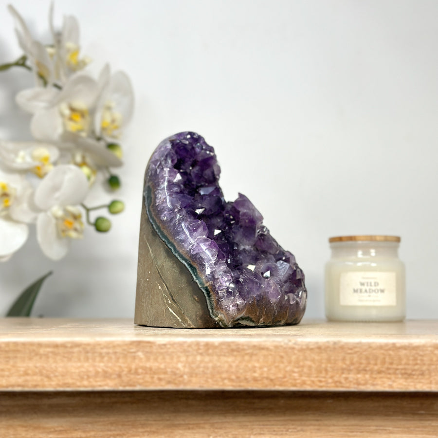 Uruguayan Amethyst Cathedral, Natural Crystal for Home Decor - CBP1110