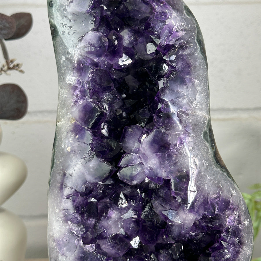 Natural Amethyst Geode with Huge Deep Purple Crystals - MWS3154