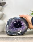 Huge Amethyst & Agate Geode with Handpolished Shell - STGE0083
