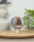 Banded Agate & Druzy Sphere Geode - SPH0171