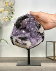 Natural Amethyst Cluster with Back Hematite & Calcite Crystal Formation - MWS2706