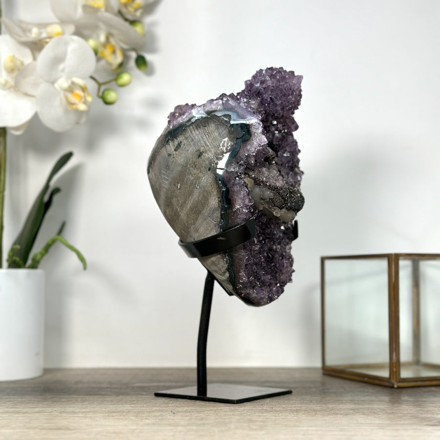 Natural Amethyst Cluster with Stalactite Formation &amp; Collector Grade Calcite - MWS2531