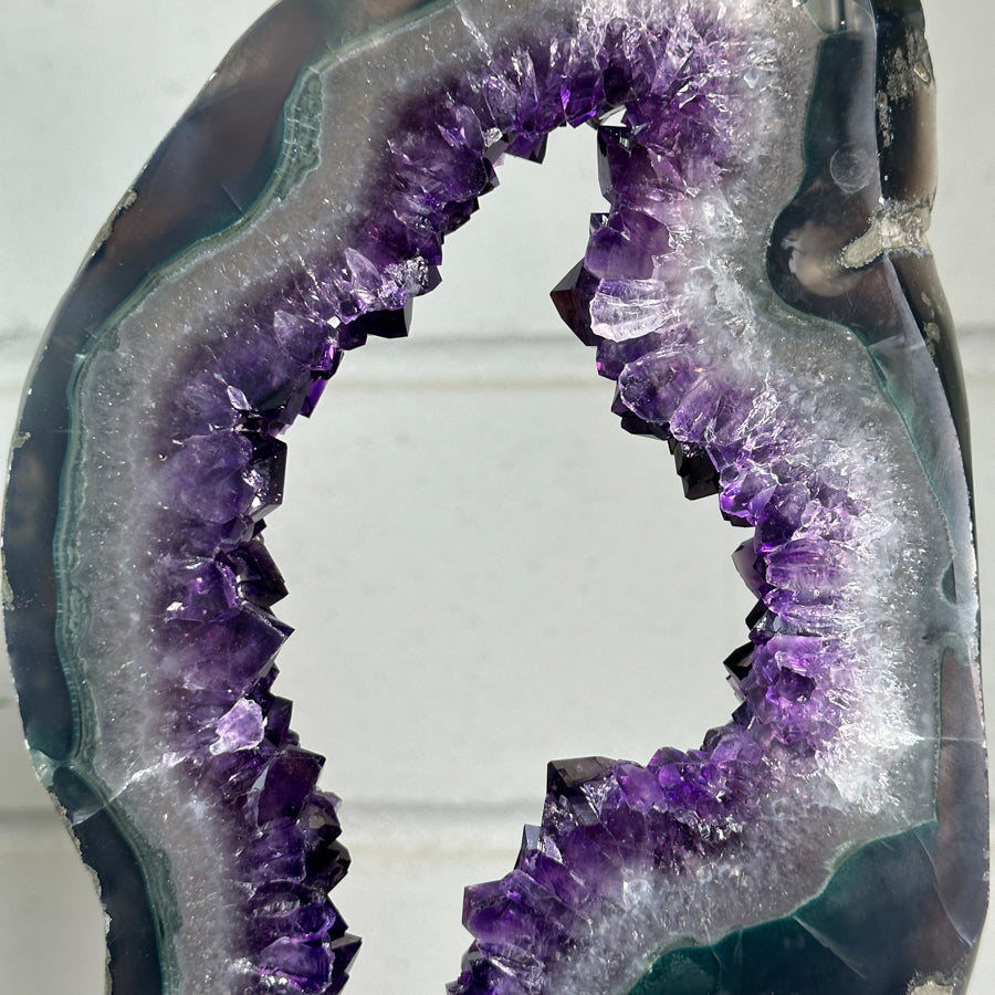 Huge Amethyst Geode Portal on Metal Stand - MWS2759