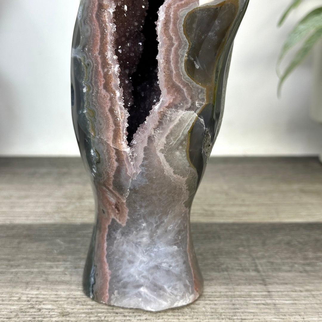 Uruguayan Blue Agate &amp; Green Quartz Statement Piece for Home Decor - CBP1400
