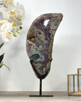 Unique Green Jasper & Amethyst Crystal Specimen - MWS2329