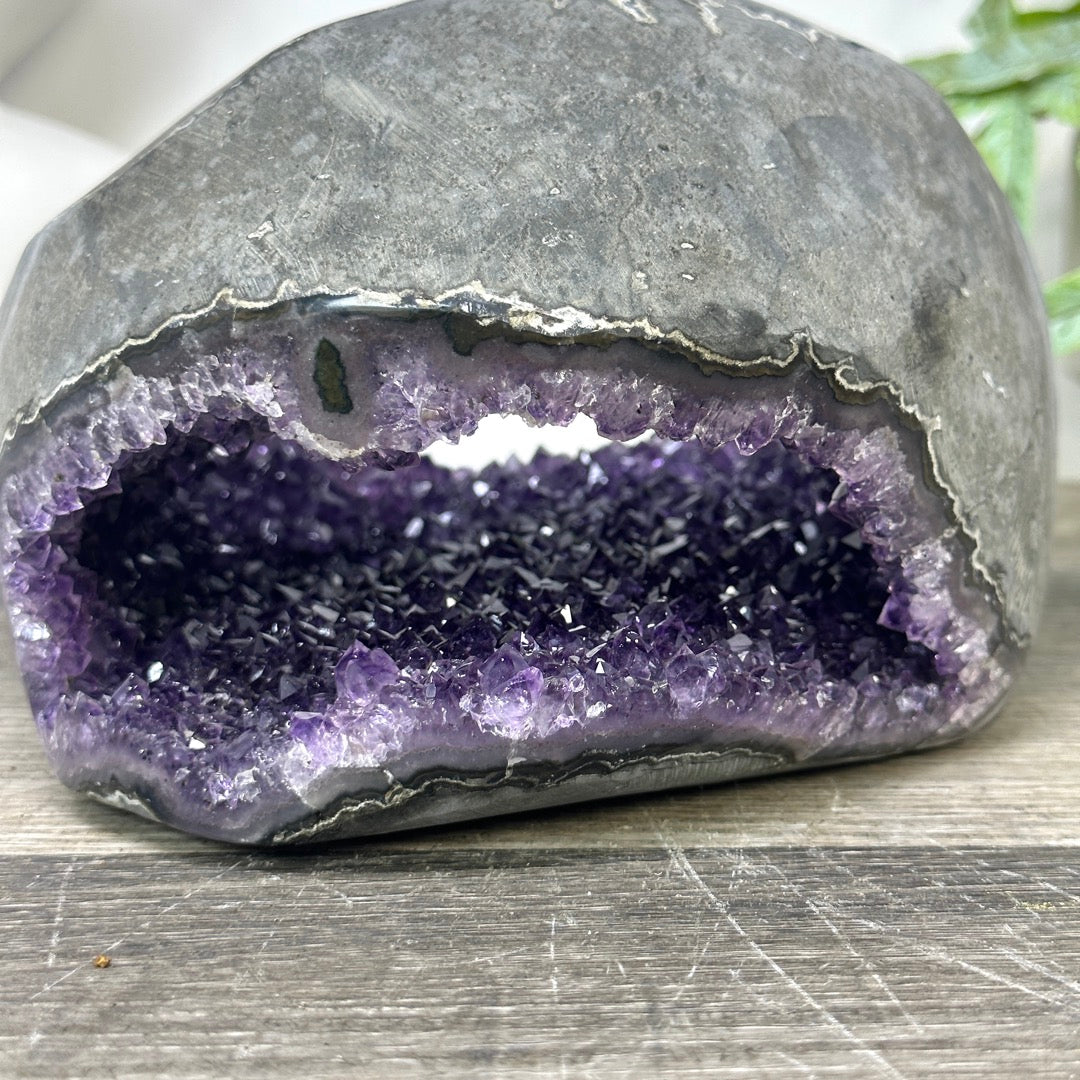 Deep Purple Amethyst Stone Geode from Uruguay - STGE0046