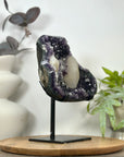 Natural Amethyst Cluster with Large Calcite Specimen - MWS3134