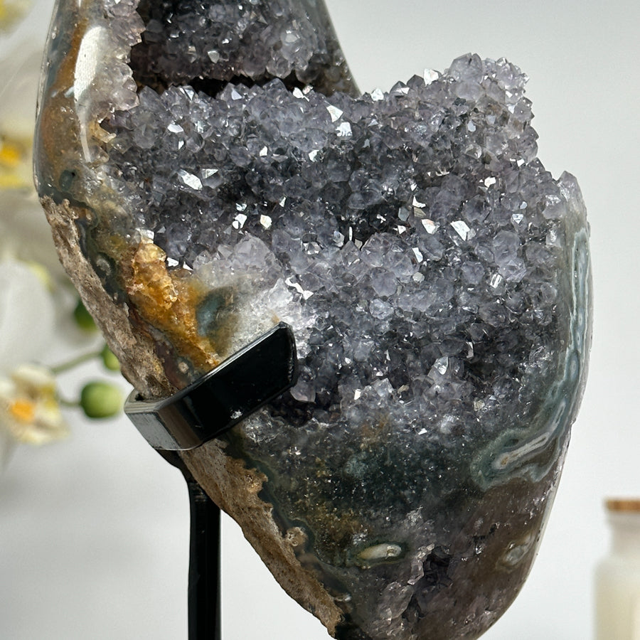 Beautiful Quartz &amp; Green Jasper Crystal Specimen, Perfect for Home Decor - MWS1614