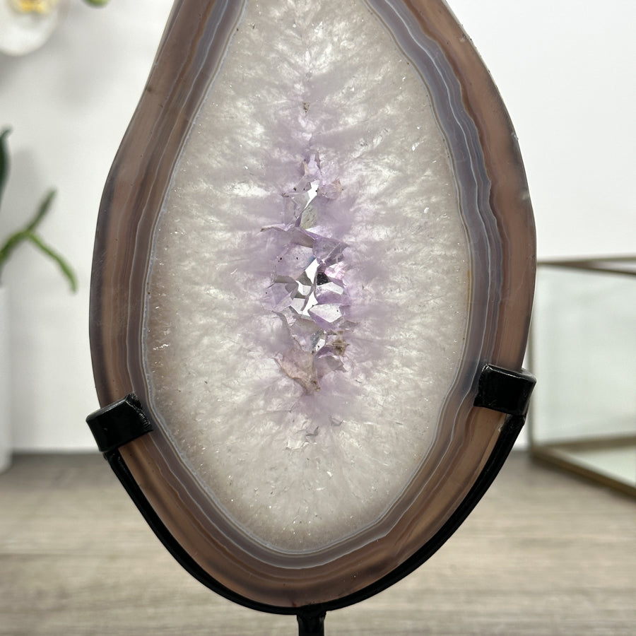 Natural Blue Banded Agate &amp; Quartz - MWS3007