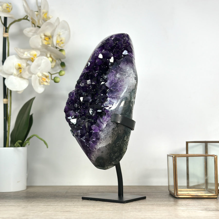 Top Grade Natural Amethyst Crystal Cluster – Deep Purple Statement Piece from Uruguay - MWS2398