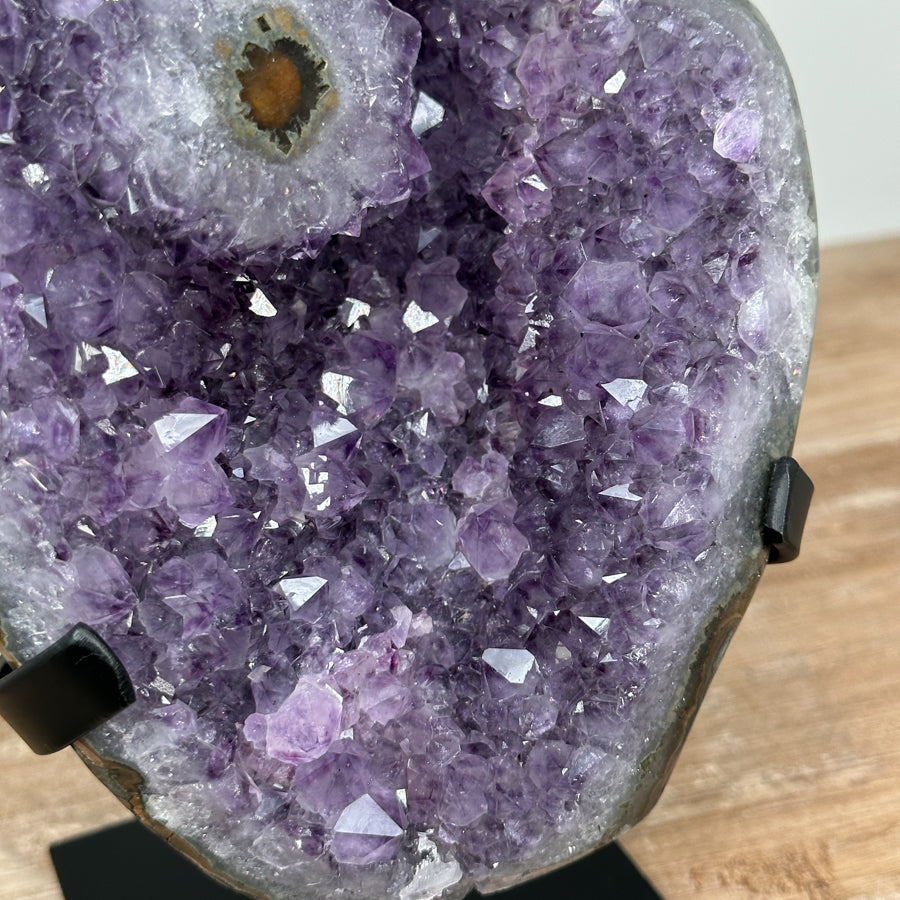 Natural Amethyst Crystal Geode with Stalactite Eye Formation - MWS1344