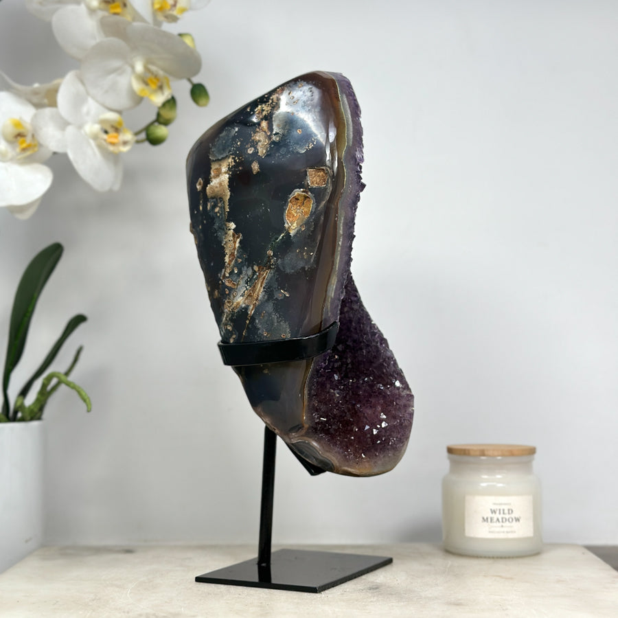 Impressive Amethyst &amp; Agate Crystal Specimen - MWS1440
