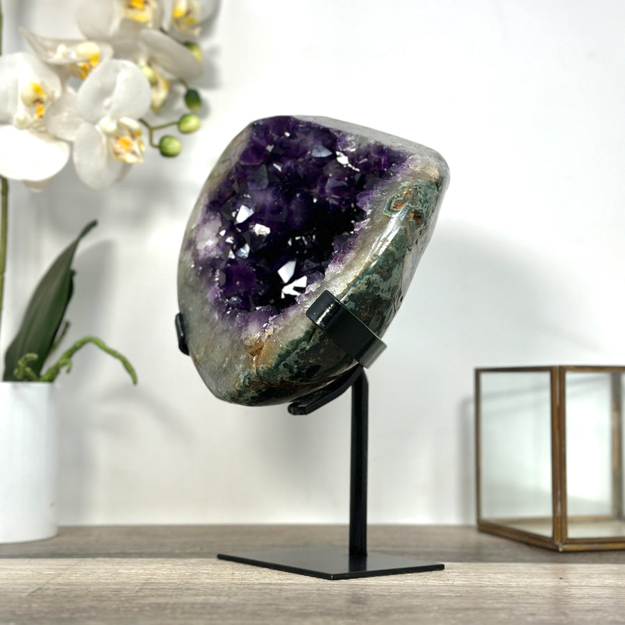 Amethyst Geode with Deep Purple Crystals for Home Decor - MWS2615