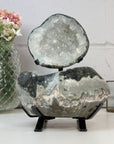 Natural Large Quartz Geode with Metallic Stand - MWS2447