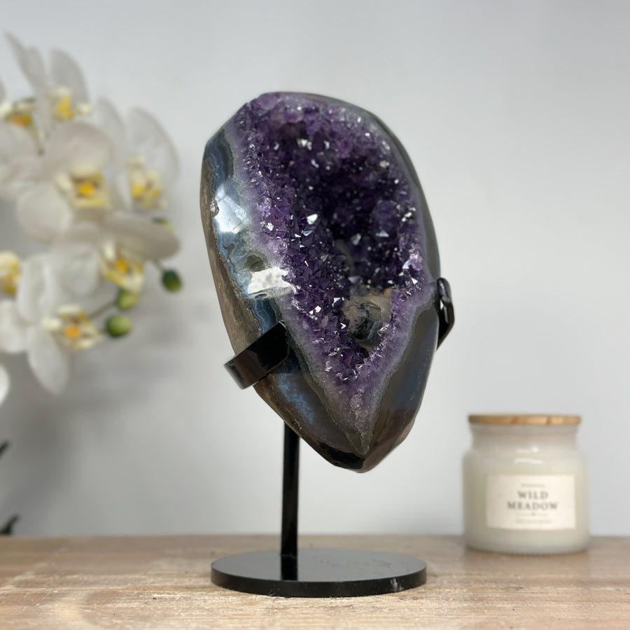 Beautiful Amethyst &amp; Agate Natrual Geode - MWS1381