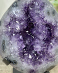Natural Uruguayan Amethyst Geode on Metal Stand - MWS3331