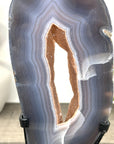 Natural Blue Banded agate & Quartz Druzy Crystal Portal - MWS3250