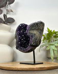 Natural Amethyst Specimen on Metal Stand from Uruguay - MWS3070