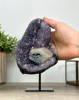 Amethyst Crystal Cluster with Calcite Formation – Elegant Natural Statement Décor Piece - MWS2419