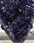 A+ Grade Amethyst Geode on Metal Stand – Stunning Crystal Decor for Shelf Display - MWS2708