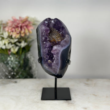 Natural Amethyst & Agate Cluster with Rare Calcite Inclusion - MWS0745
