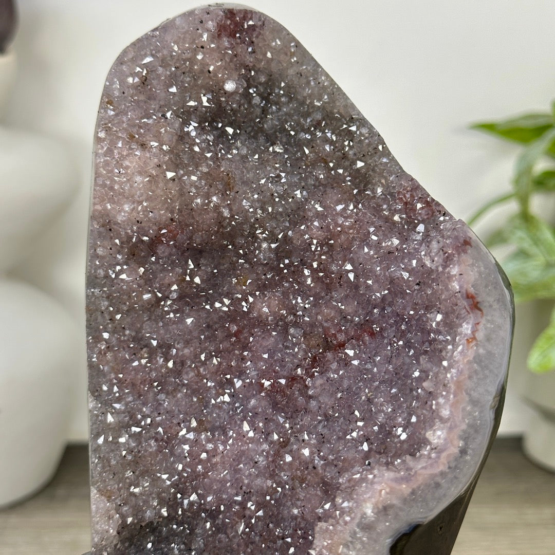 Pink Tone Amethyst with handmade Metal Stand - MWS3358