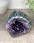 Natural Amethyst Geode with Green Jasper Shell - STGE0092