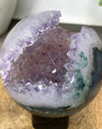 Amethyst & Agate Sphere Geode with Crystal Formation - SPH0215