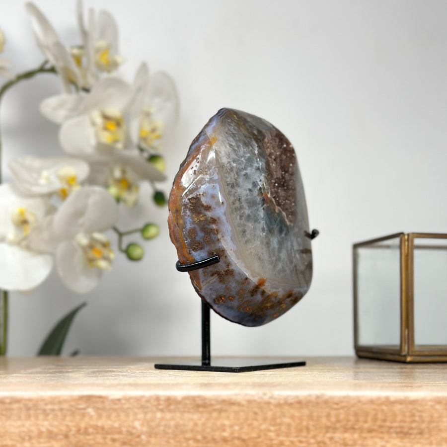 Stunning Quartz Geode with Sugar Druzy Crystals - MWS2124