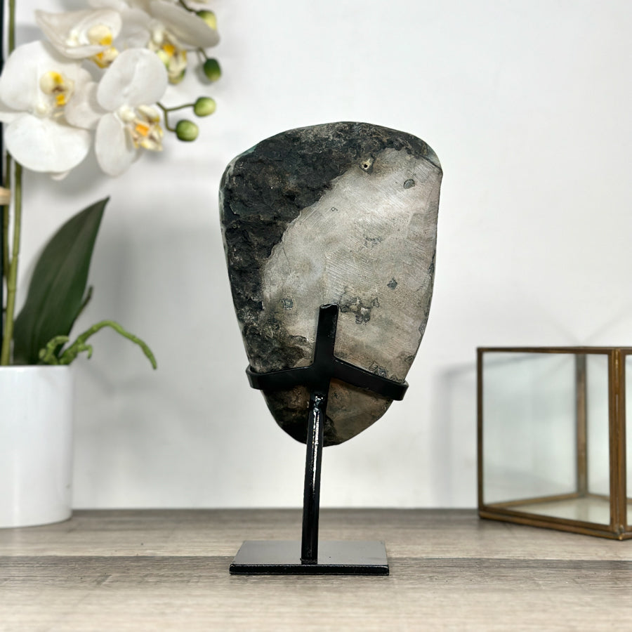 Deep Purple Uruguayan Amethyst Geode on Metal Stand - MWS2774