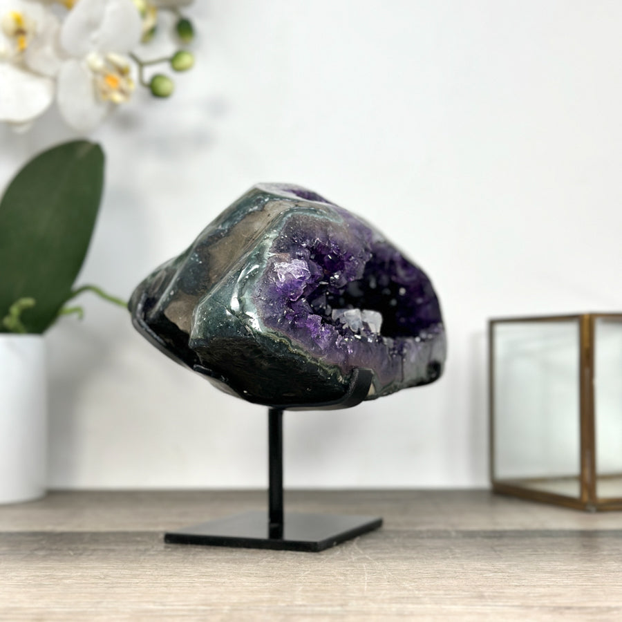 Uruguayan Amethyst Geode with Deep Purple Crystals - MWS2927
