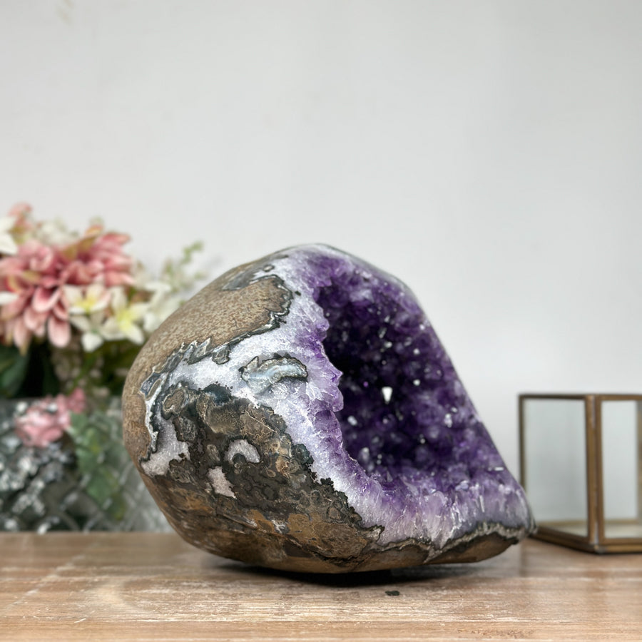 Large Natural Uruguayan Amethyst Geode with Large Crystals - STGE0010