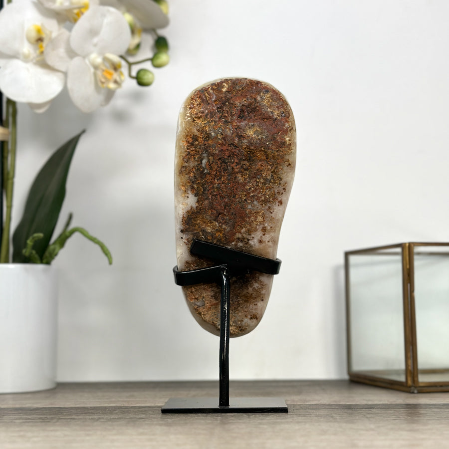Orange Tone Natural Quartz Druzy Cluster - MWS2856