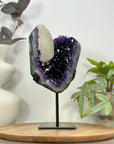 Natural Amethyst Cluster with Large Calcite Specimen - MWS3112