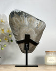 Natural Calcite & Amethyst Specimen, Stand Included - MWS2051