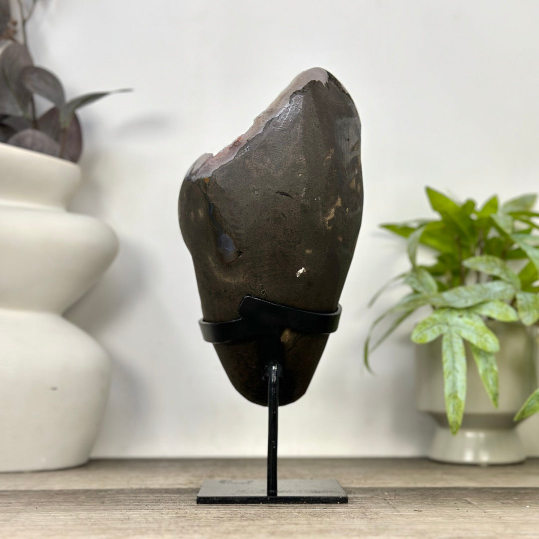 Pink Tone Amethyst with handmade Metal Stand - MWS3358