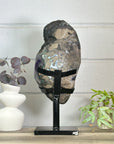 Huge Natural Amethyst Specimen on Metal Stand - MWS3149