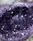 Amethyst Geode with Green Jasper Shell & Deep Purple Crystal Cavity - STGE0009