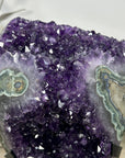Natural Amethyst Crystal Cluster with Green Jasper Shell - MWS3191