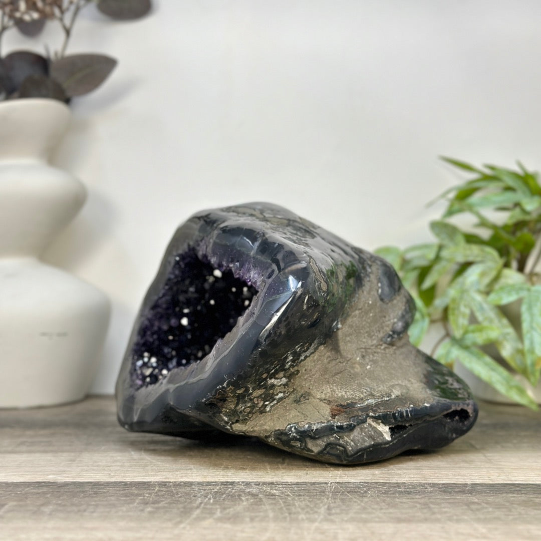 Huge Natural Amethyst &amp; Agate Stone Geode from Uruguay - STGE0071