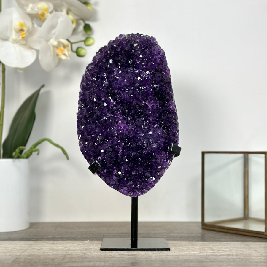 Uruguayan Amethyst Crystal Cluster on Stand - MWS2635