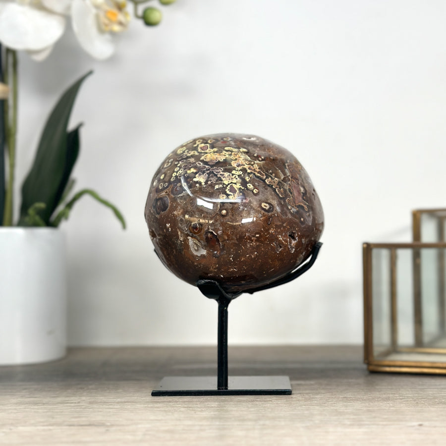 Rare Jasper Geode with Stalactite Formations - MWS2197