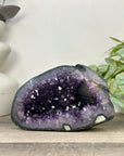 Natural Amethyst Geode with Calcite Inclusion from Uruguay - STGE0064