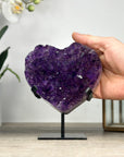 Uruguayan Amethyst Stone Heart Carving - HST0310
