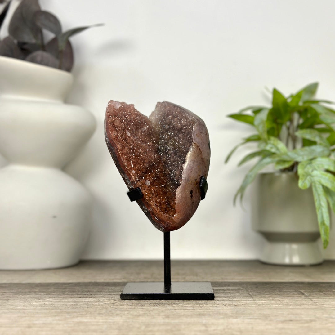 Natural Fire Quartz Cluster on Stand - MWS3369