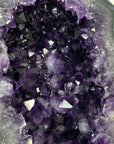 Large Natural Uruguayan Amethyst Geode with blue agate Shell - MWS3091